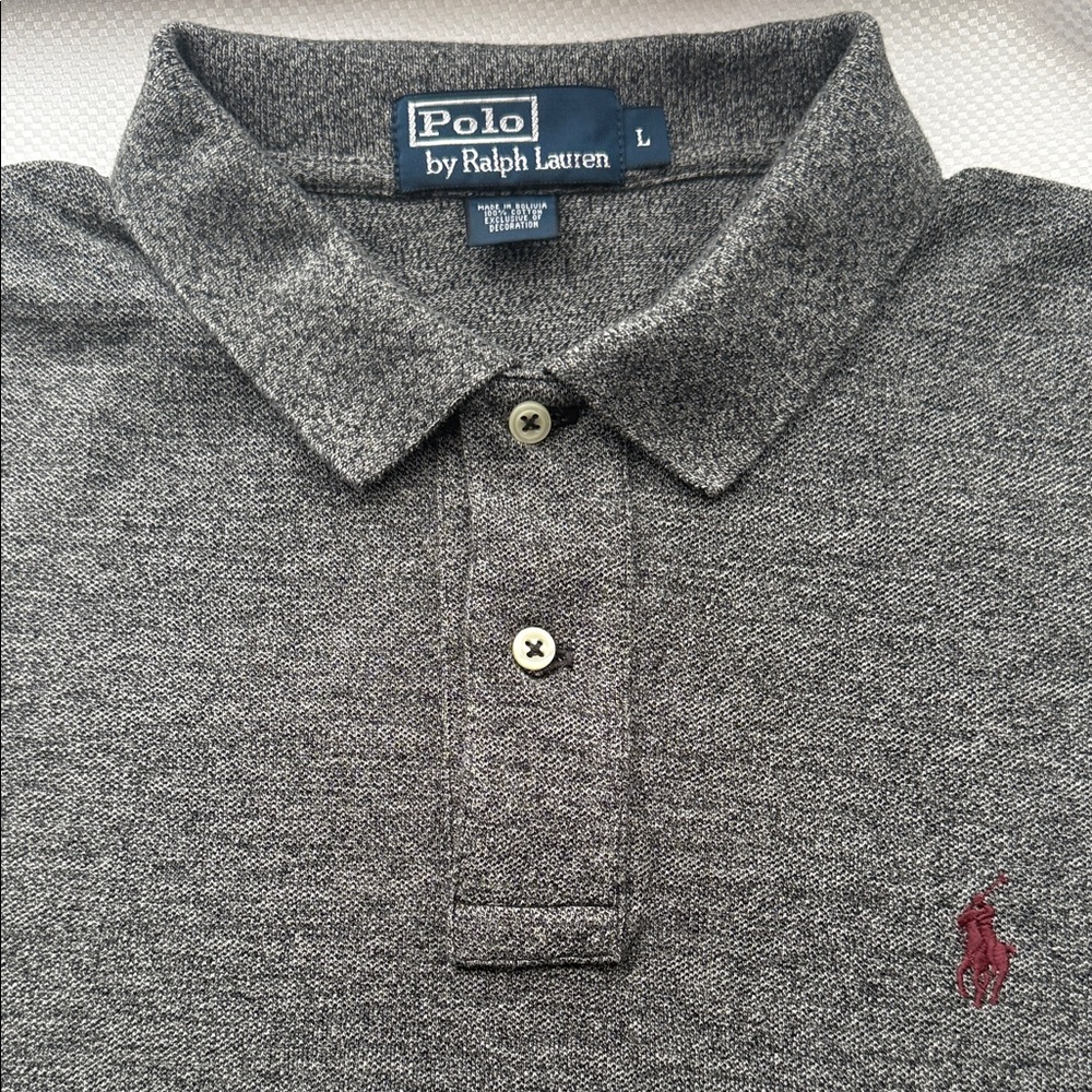 Polo by Ralph Lauren Charcoal Polo Shirt - Large
